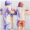 Image 2 : "Little Fishermen" Limited Edition Lithograph by Lucelle Raad, Numbered and Hand Signed by the artis