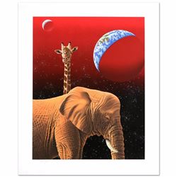 "Our Home Too I - Elephants" Limited Edition Serigraph by William Schimmel, Numbered and Hand Signed