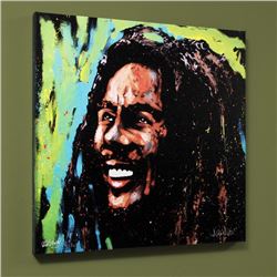 "Bob Marley (Marley)" LIMITED EDITION Giclee on Canvas (36" x 36") by David Garibaldi, Numbered and 