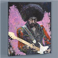 "Jimi" LIMITED EDITION Giclee on Canvas by Stephen Fishwick, Numbered and Signed with Certificate of