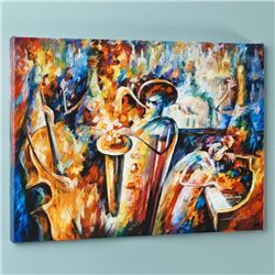 "Bottle Jazz III" LIMITED EDITION Giclee on Canvas by Leonid Afremov, Numbered and Signed with Certi