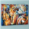 Image 1 : "Bottle Jazz III" LIMITED EDITION Giclee on Canvas by Leonid Afremov, Numbered and Signed with Certi
