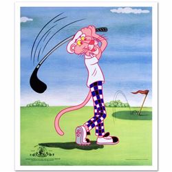 "Pink Panther Golfing" Limited Edition Sericel Officially Licensed by MGM and United Artists Corpora