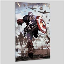 "Captain America #615" LIMITED EDITION Giclee on Canvas by Daniel Acuna and Marvel Comics, Numbered 