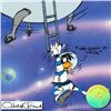 Image 2 : "Looney Landing" by Chuck Jones (1912-2002)! Sold Out Limited Edition Animation Cel with Hand-Painte