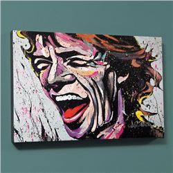 "Mick Jagger" LIMITED EDITION Giclee on Canvas by David Garibaldi, Numbered from Miniature Series an