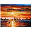 Image 3 : "Sunset in Barcelona" LIMITED EDITION Giclee on Canvas by Leonid Afremov, Numbered and Signed with C