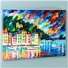 Image 1 : "Portofino Harbor - Italy" LIMITED EDITION Giclee on Canvas by Leonid Afremov, Numbered and Signed w