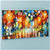 Image 1 : "Mirror Streets" LIMITED EDITION Giclee on Canvas by Leonid Afremov, Numbered and Signed with Certif
