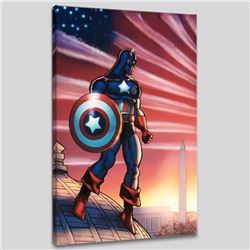 "Captain America Theatre of War: America First! #1" LIMITED EDITION Giclee on Canvas by Howard Chayk