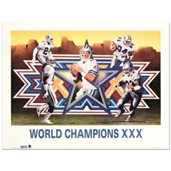 Daniel M. Smith - "World Champion XXX (Cowboys)" Limited Edition Lithograph Dated (1996), Numbered a