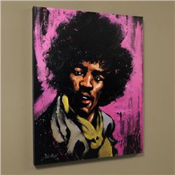 "Jimi Hendrix (Purple Haze)" LIMITED EDITION Giclee on Canvas (28" x 35") by David Garibaldi, Number