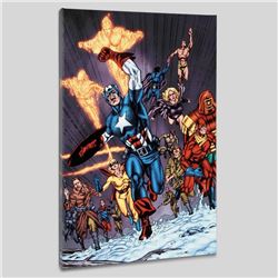 "Avengers/Invader #11" Limited Edition Giclee on Canvas by Steve Sadowski and Marvel Comics, Numbere