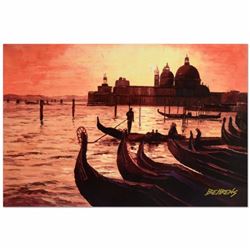 Howard Behrens (1933-2014) - "Sunset on the Grand Canal 3" Limited Edition Hand Embellished Giclee o