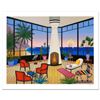 Image 1 : "Interior with Striped Horse" Limited Edition Serigraph by Fanch Ledan, Numbered and Hand Signed wit