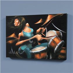 "Lola Beats" LIMITED EDITION Giclee on Canvas (36" x 24") by David Garibaldi, AP Numbered and Signed