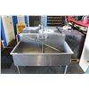Image 1 : STAINLESS STEEL 2 SECTION RESTAURANT SINK