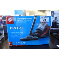 DIRT DEVIL BREEZE LIGHT WEIGHT CYCLONIC CANISTER VACUUM