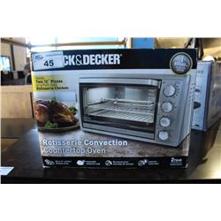 BLACK & DECKER ROTISSERIE CONVECTION COUNTER TOP TOASTER OVEN