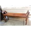 Image 1 : LEATHER SEATED BENCH