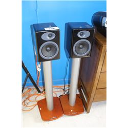 PAIR OF SPEAKERS ON STAND