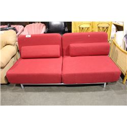 RED CONVERTIBLE SOFA BED