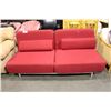 Image 1 : RED CONVERTIBLE SOFA BED