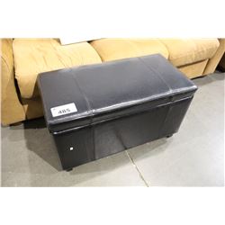 LEATHER STORAGE OTTOMAN