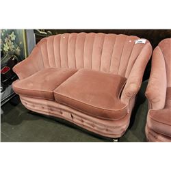 CHANNEL BACK LOVE SEAT AND CHAIR