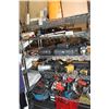 Image 2 : LARGE ROLLING RACK FULL OF MISC TOOLS AND MORE