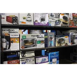 SHELF LOT OF SMALL APPLIANCES