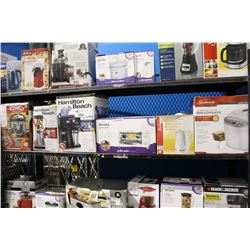 SHELF LOT OF SMALL APPLIANCES