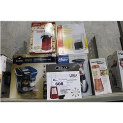 SHELF LOT OF SMALL APPLIANCES