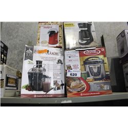 SHELF LOT OF SMALL APPLIANCES