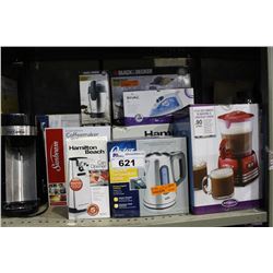 SHELF LOT OF SMALL APPLIANCES