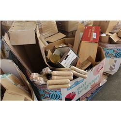 PALLET LOT OF CRUTCHES, BEAKERS ETC