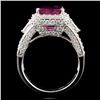 Image 3 : *GIA 18K Gold 3.71ct Ruby & 1.39ctw Diamond Ring