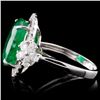 Image 3 : 18K White Gold 6.19ct Emerald & 0.82ct Diamond Rin