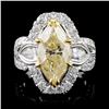 Image 1 : 18K White Gold 4.52ctw Fancy Color Diamond Ring