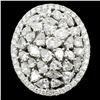 Image 1 : 18K White Gold 3.39ct Natural Diamond Ring