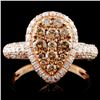 Image 1 : 14K Gold 1.33ctw Fancy Diamond Ring