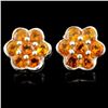 Image 1 : 14K Gold 2.80ctw Garnet Earrings