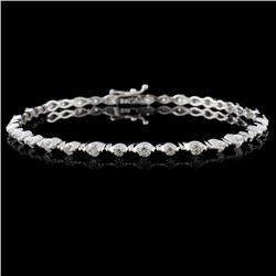 18K White Gold 2.00ctw Diamond Bracelet