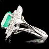 Image 3 : 18K Gold 4.31ct Emerald & 1.56ctw Diamond Ring