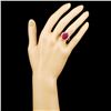 Image 4 : 18K Gold 6.71ct Ruby & 1.65ctw Diamond Ring
