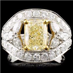 18K Gold 3.84ctw Fancy Colored Diamond Ring