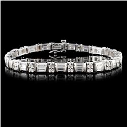 14K White Gold 4.73ctw Diamond Bracelet