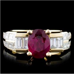 14K Yellow Gold 1.23ct Ruby & 1.97ct Diamond Ring