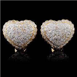 14K Yellow Gold 2.30ctw Diamond Earrings