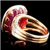 Image 2 : 18K Gold 8.65ct Tourmaline & 1.44ctw Diamond Ring